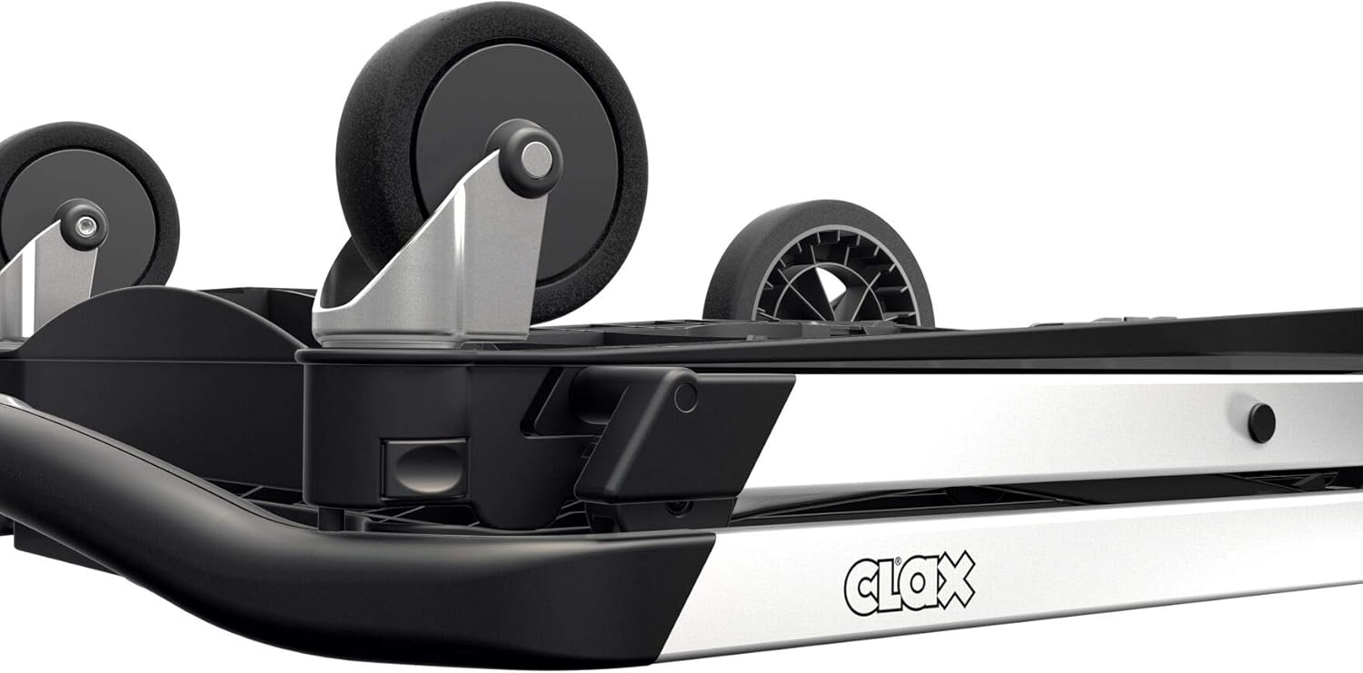 Vielseitig einsetzbare, funktionale, zusammenklappbare Karren | Mobiler Klappwagen | Einkaufswagen mit Aufbewahrungskiste (schwarz)