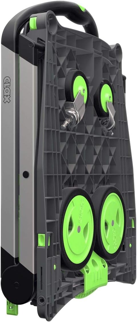 Vielseitig einsetzbare, funktionale, zusammenklappbare Karren | Mobiler Klappwagen | Einkaufswagen mit Aufbewahrungskiste (schwarz)