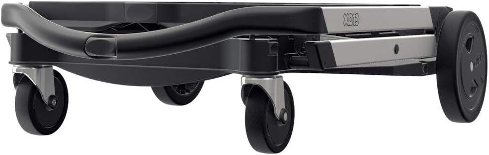 Vielseitig einsetzbare, funktionale, zusammenklappbare Karren | Mobiler Klappwagen | Einkaufswagen mit Aufbewahrungskiste (schwarz)